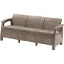 KETER Corfu Love Seat Max beige dreisitziges Garten-Sofa