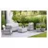 KETER Gartenmöbel-Set Scandi Linea 3-Sitzer-Set hellgrau/dunkelstahlgrau