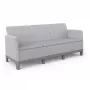 KETER Gartensofa Zweisitzer Scandi Form 3-Sitzer Sofa hellgrau/dunkelstahlgrau