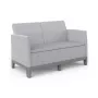 KETER Gartensofa Zweisitzer Scandi Form 2-Sitzer Sofa hellgrau/dunkelstahlgrau