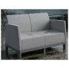KETER Gartensofa Zweisitzer Scandi Form 2-Sitzer Sofa hellgrau/dunkelstahlgrau