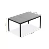 KETER Gartentisch Deco Porto Nova 160 Eschenholz-Optik/Schwarz