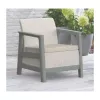 KETER Gartenmöbel-Set Scandi Linea 2-Sitzer Set kieselgrau/salbeigrün Steinton