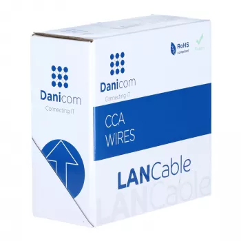 DSIT CAT5e U/UTP 50m Massivkabel CCA als Rolle, Grau (DC-UTP5CCA50S-GRY)