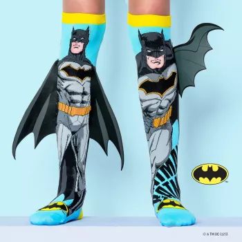 MADMIA Kinder Kniestrümpfe Socken DC Comics / Batman mit 3D-Flügeln / MB001