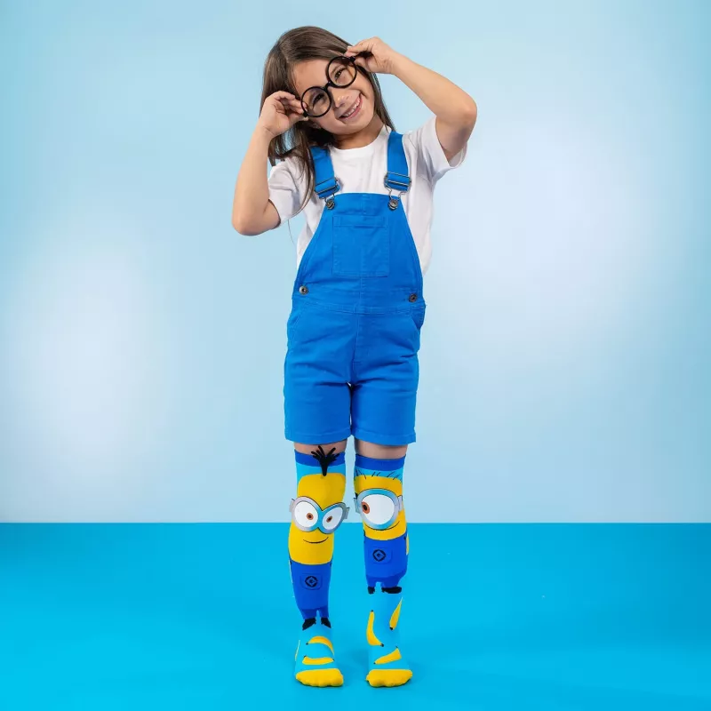 Kinder Kniestrümpfe Overknee Socken Skarpetki Gogle Minionki 3d Minions / Madmia / Nb001