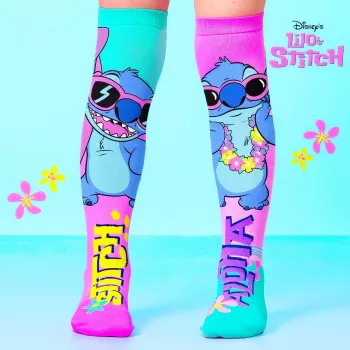 MADMIA Kinder Kniestrümpfe Socken Lilo & Stitch Aloha Blumen Disney / Md036p