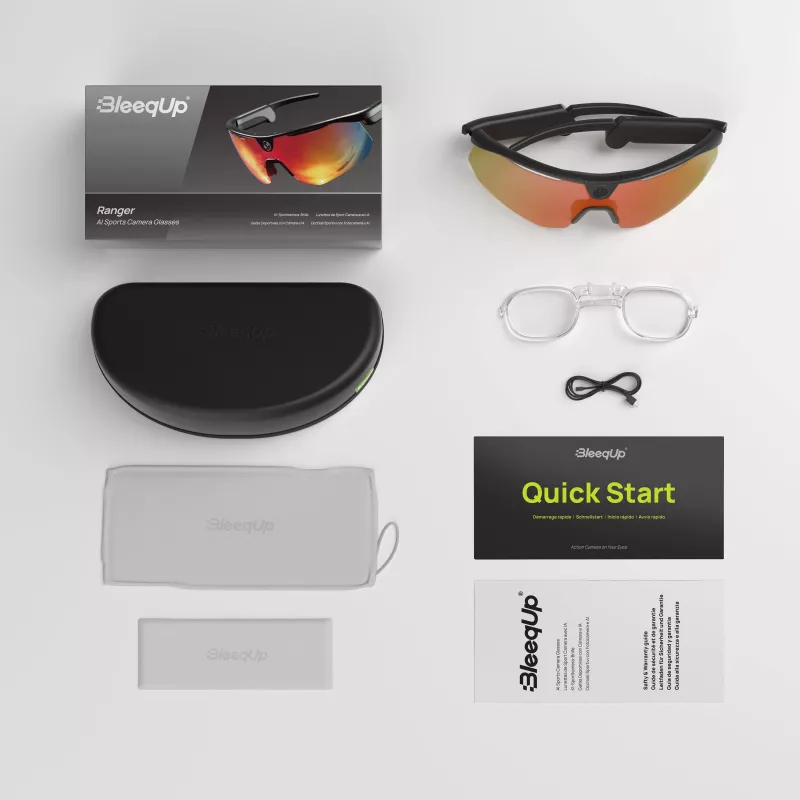 BleeqUp Ranger AI Sportkamera-Brille schwarz