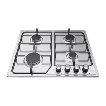 ISEASY MGBG-604C Freistehender Gasherd mit 65L Backofen und Grill, Edelstahl