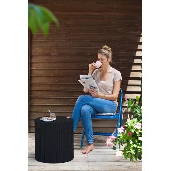 KETER Gartentisch/Aufbewahrungsbox Cool Stool braun