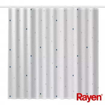 RAYEN Duschvorhang 180x200cm weiß, Polyester