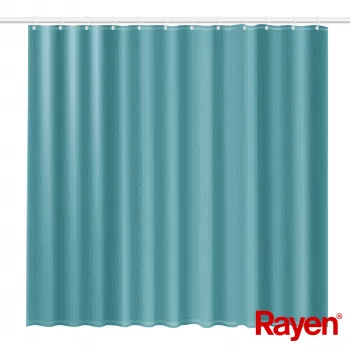 RAYEN Duschvorhang 180x200cm hellblau, Polyester