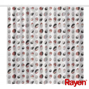 RAYEN Duschvorhang 180x200cm weiß/gerippt, PEVA