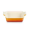 LE CREUSET Rechteckige Auflaufform Heritage Steingut 19x14cm / 1,1L orange