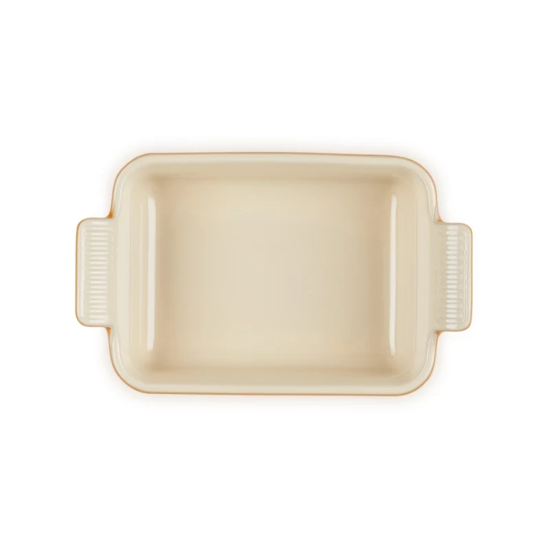 LE CREUSET Rechteckige Auflaufform Heritage Steingut 19x14cm / 1,1L orange
