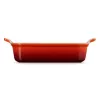 LE CREUSET Rechteckige Auflaufform Heritage Steingut 26x19cm / 2,4L rot