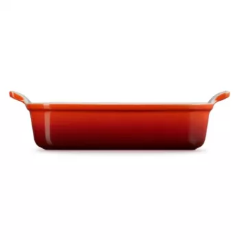 LE CREUSET Rechteckige Auflaufform Heritage Steingut 26x19cm / 2,4L rot