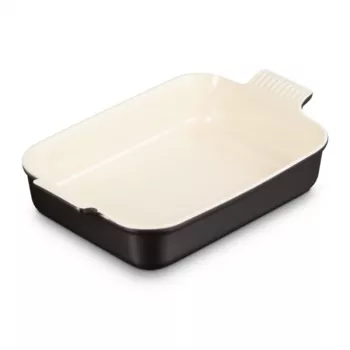 Le Creuset Rectangular Heritage Stoneware 32x24cm / 4L schwarz