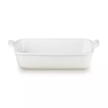 Le Creuset Rechteckige Heritage Steinzeug Auflaufform 26x19cm / 2,4L weiß