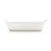 Le Creuset Rechteckige Heritage Steinzeug Auflaufform 26x19cm / 2,4L weiß
