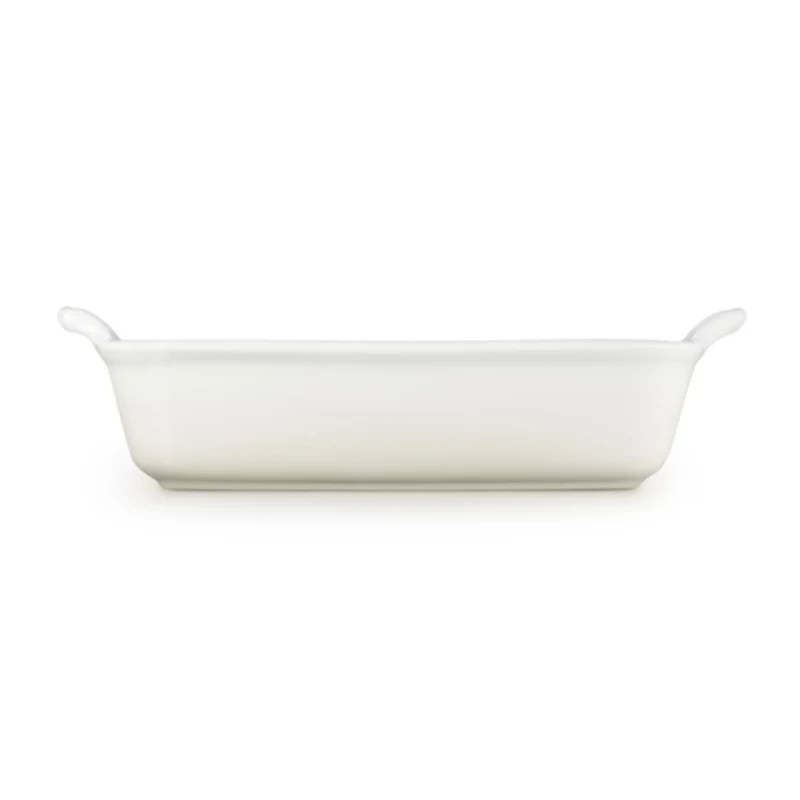 Le Creuset Rechteckige Heritage Steinzeug Auflaufform 26x19cm / 2,4L weiß