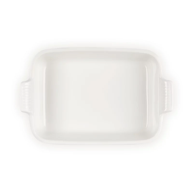 Le Creuset Rechteckige Heritage Steinzeug Auflaufform 26x19cm / 2,4L weiß