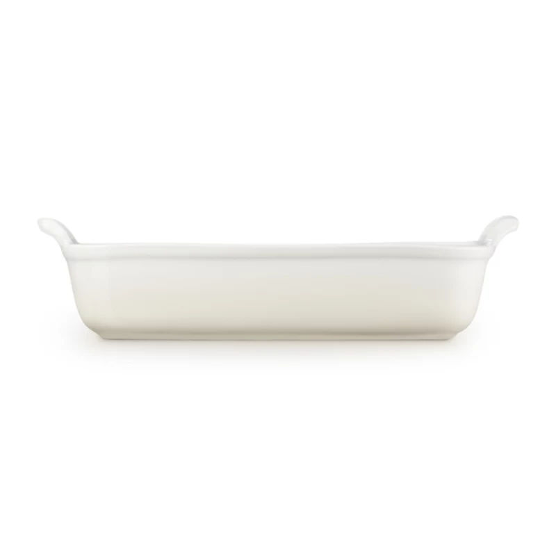 Le Creuset Rechteckige Heritage Steinzeug Auflaufform 32x24cm / 4L weiß