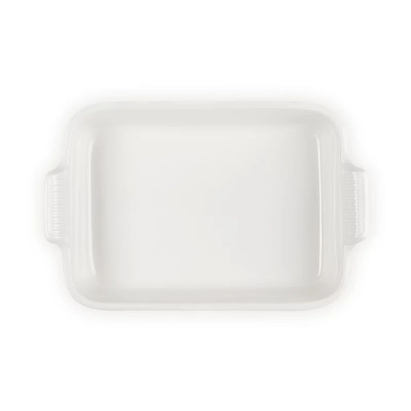 Le Creuset Rechteckige Heritage Steinzeug Auflaufform 32x24cm / 4L weiß