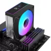 Rampage Octagon B70 CPU-Luftkühler, 120 mm ARGB, Temperaturanzeige, Schwarz