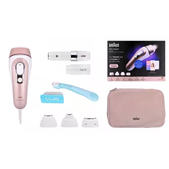 Braun Skin i-expert Pro 7 PL7432 IPL-Haarentferner, 400.000 Lichtimpulse, Weiß/Pink