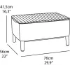 KETER Gartenmöbel-Set Salemo Balkon-Set grau