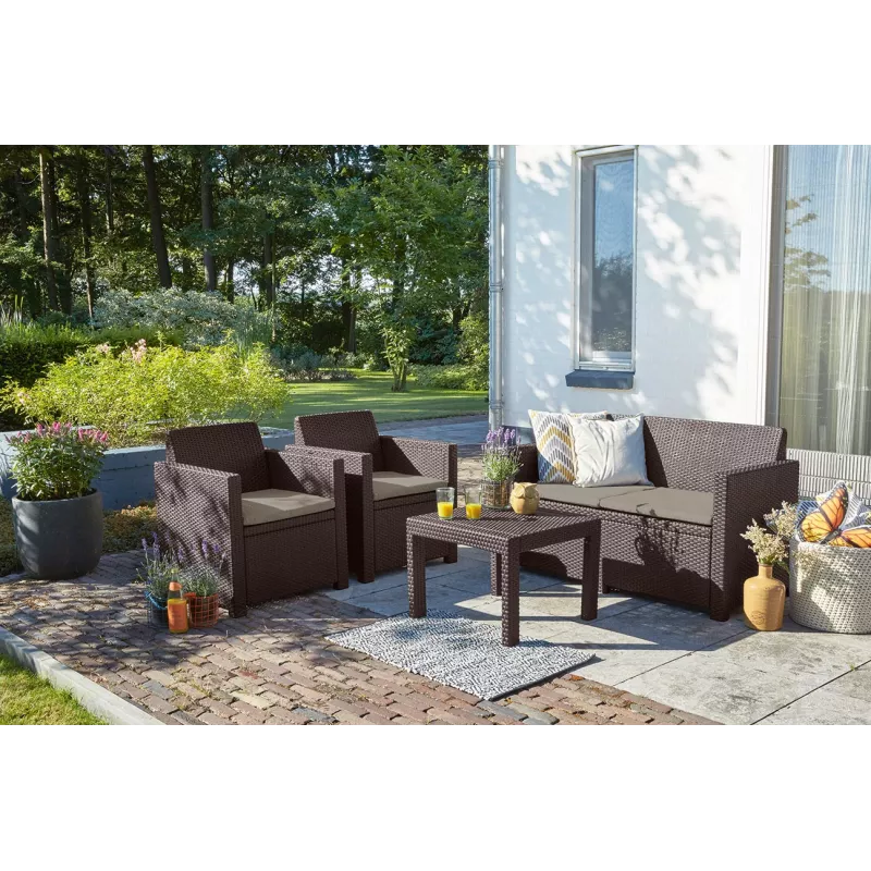KETER Gartenmöbel-Set Alabama Set braun