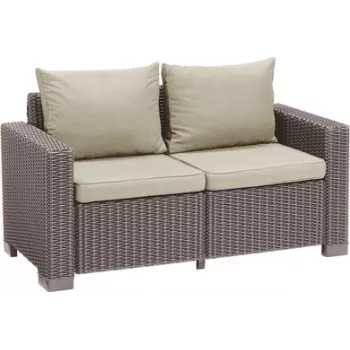 KETER Gartensofa California 2-Sitzer Sofa beige
