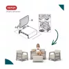KETER Gartenmöbel-Set Scandi Linea 2-Sitzer-Set kieselgrau/hellbeige