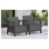 KETER Gartenstühle 2 Stk. Scandi Linea grau