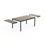 KETER Gartentisch ausziehbar Deco Porto Nova Ausziehbar 160-240 Eschenholzton/Schwarz