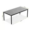 KETER Gartentisch Deco Porto Nova 200 Eschenholz-Optik/Schwarz