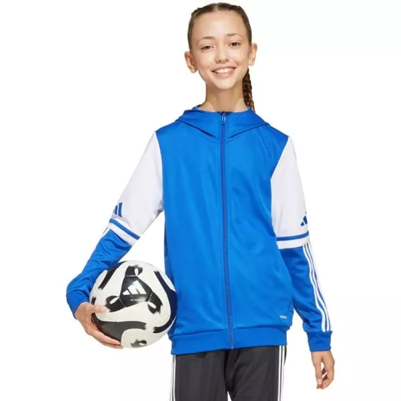 adidas Squadra 25 Hoody Kinder Sweatshirt blau und weiß JD4802 140cm
