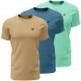 Herren T-Shirt 4F M4481 3er-Pack beige, blau, mint 4FWSS26TTSHM4481 91S 3XL