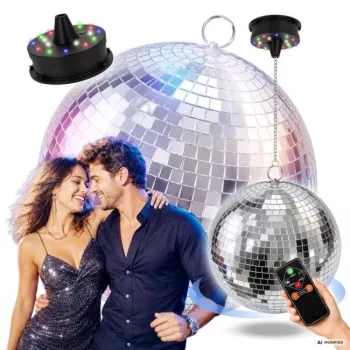 LIGHT4ME MBM 40 IR Discokugel verspiegelt silber