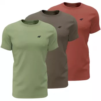 4F Herren T-Shirt M4480 grün, braun, bordeaux 4FWSS26TTSHM4480 90S 4XL