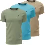 Herren T-Shirt 4F M4481 3er-Pack grün, blau, beige 4FWSS26TTSHM4481 90S M