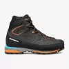 Scarpa Zodiac Tech GTX Bergschuhe, GORE-TEX Performance Comfort, Perwanger-Leder, Vibram-Mont-Sohle, Anthracite/Tonic Orange, EU 44