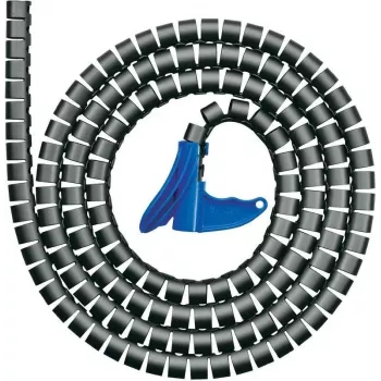 HellermannTyton 161-64301 Spiralflex SFPP Spiralschlauch, Polypropylen, Schwarz, 10 mm Außendurchmesser, 25 m Länge, -60 bis 110 °C