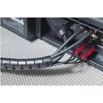 HellermannTyton 161-64301 Spiralflex SFPP Spiralschlauch, Polypropylen, Schwarz, 10 mm Außendurchmesser, 25 m Länge, -60 bis 110 °C