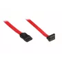 EXSYS SATA III Datenkabel mit gewinkeltem Stecker, 0,5 m, Rot EX-K3605