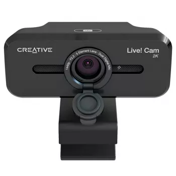 Creative Live! Cam Sync V3 2K QHD Webcam mit Dual-Mikrofonen und Privatsphäre-Verschluss, Schwarz