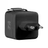 EFB Elektronik G352CE 35W GaN USB-C Wandladegerät mit einziehbarem 0,7m Kabel, PD3.0 & QC3.0, Schwarz