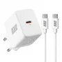 EFB Elektronik G301CE 30W USB-C GaN Ladegerät-Set mit 2m USB-C Kabel, Weiß