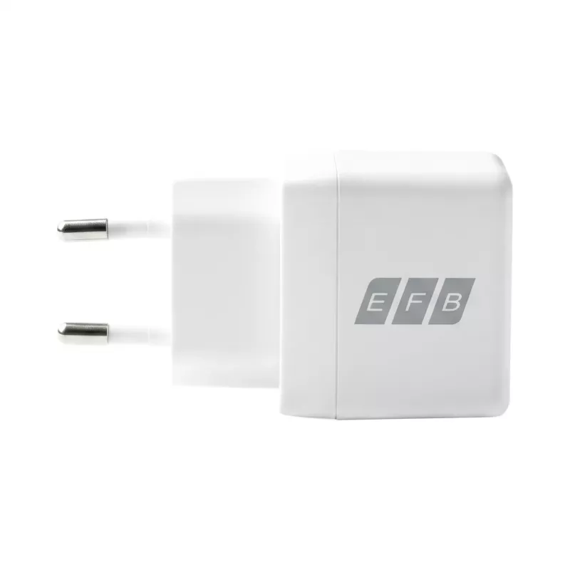 EFB Elektronik G301CE 30W USB-C GaN Ladegerät-Set mit 2m USB-C Kabel, Weiß